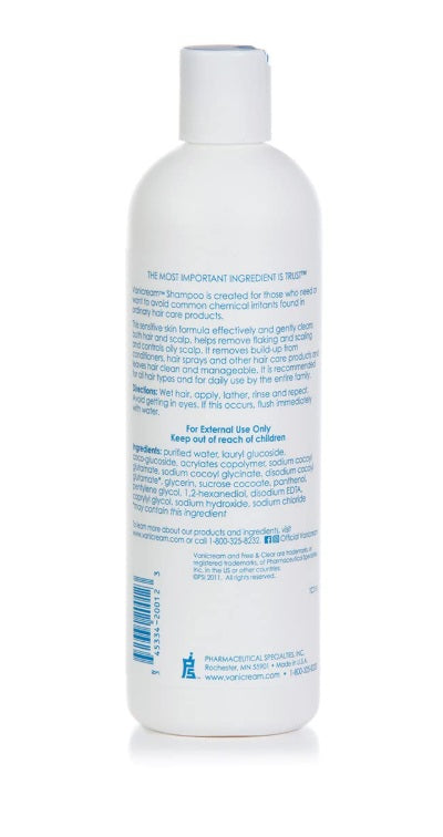 Vanicream Hair Shampoo 12oz – Sensitive Skin Formula