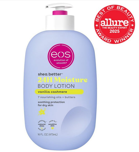 eos Vanilla Cashmere Body Lotion 16oz – 24hr Moisture