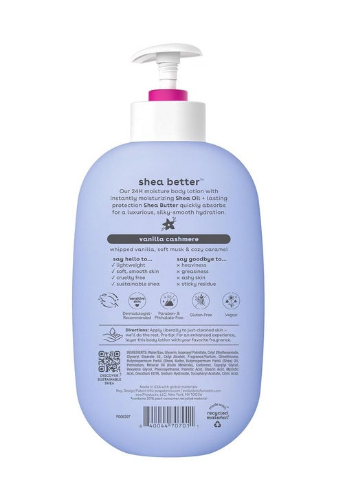 eos Vanilla Cashmere Body Lotion 16oz – 24hr Moisture
