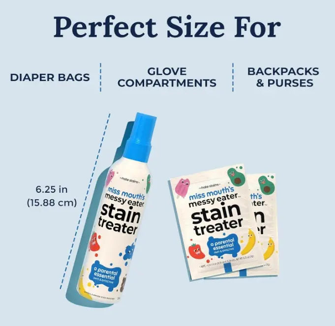 Miss Mouth's Messy Eater Stain Treater Spray - 120ml 3 Pack Miss Mouth’s Stain Remover Spray (3 Pack) The Hate Stains