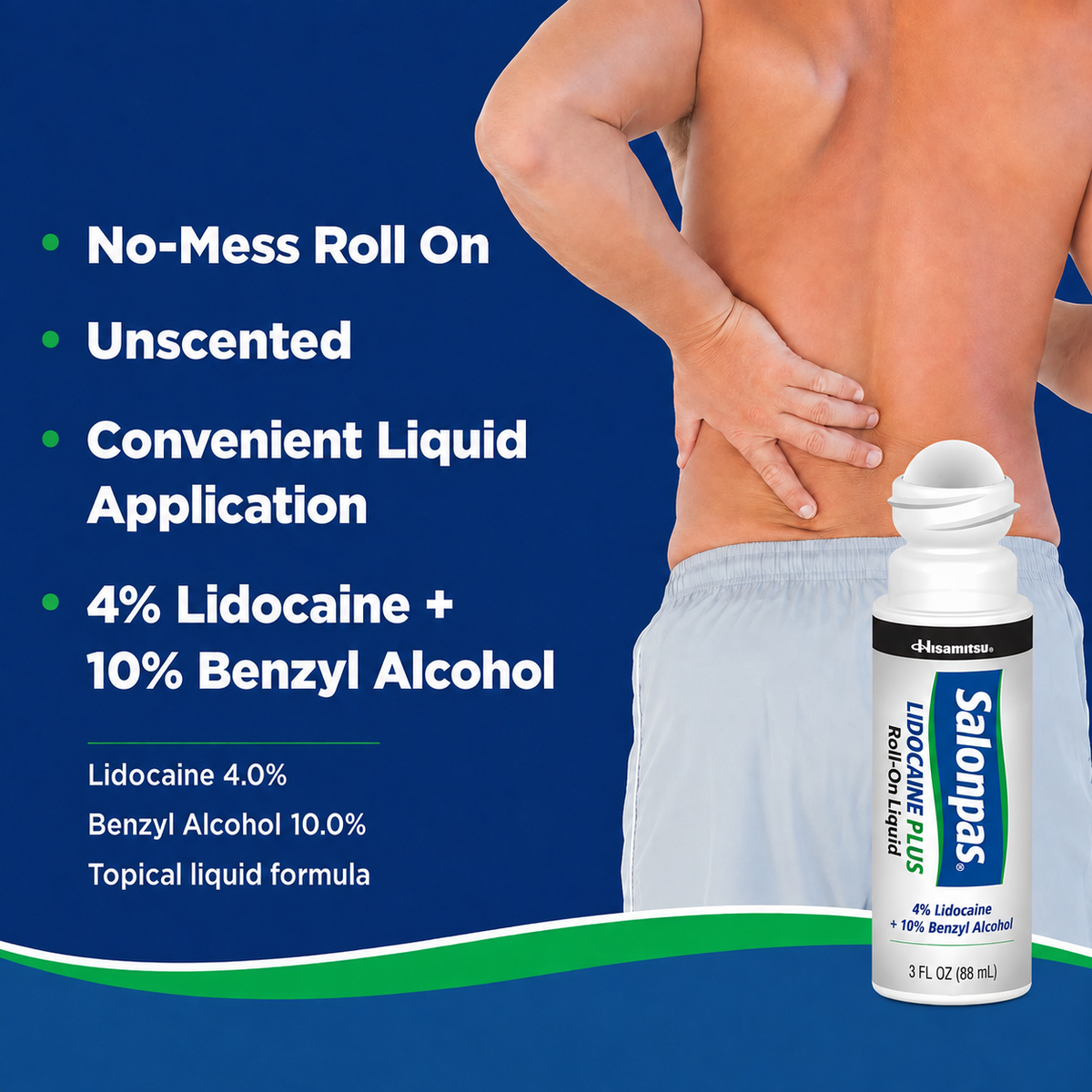 Salonpas Lidocaine Plus Roll-On 88ml