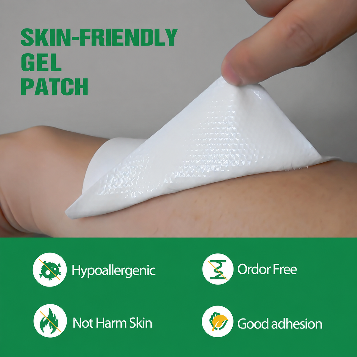 CARELAND 4% Lidocaine Gel Patch with a skin-friendly hydrogel design.