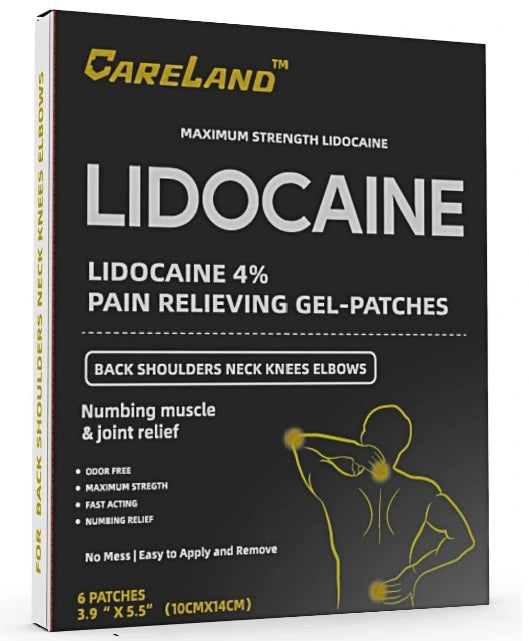 CARELAND 4% Lidocaine Patch - Muscle Pain, Back Pain Relief