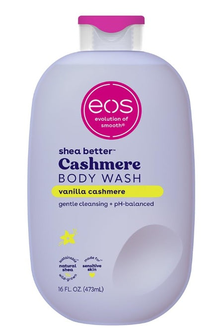 eos Shea Better Cashmere Vanilla Body Wash | Moisturising Cream Gel | Sensitive Skin | 400ml