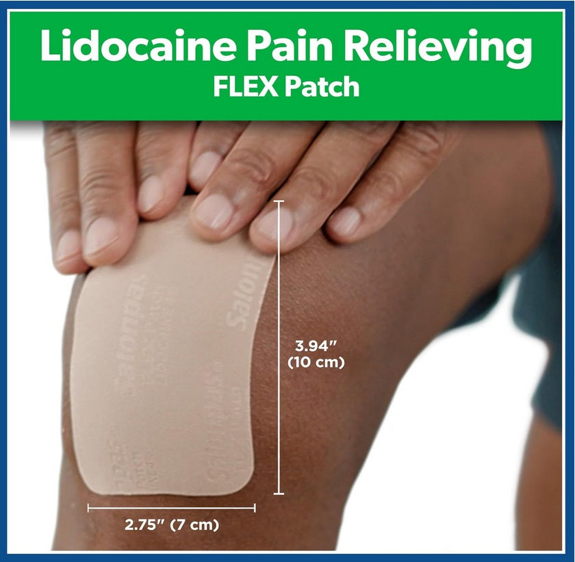 Salonpas Lidocaine 4% Pain Relieving Flex Patches – 7 Count